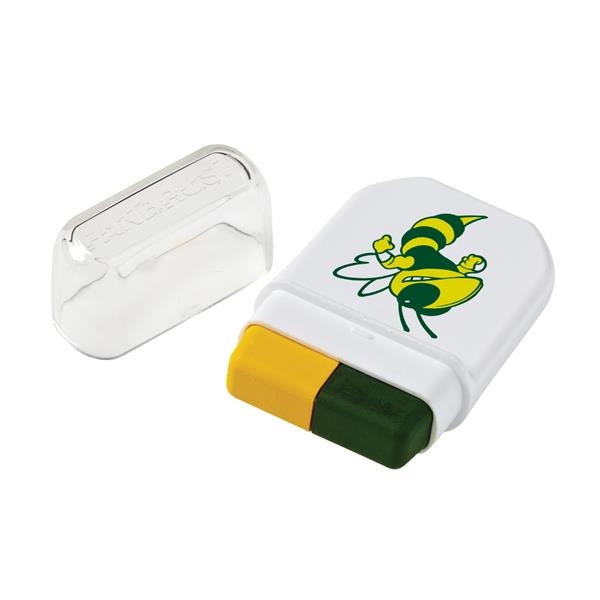 green and yellow sports face paint kit